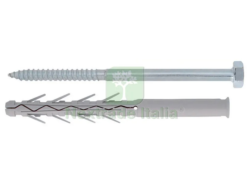 TASSELLO TUP4 CON VITE TESTA ESAGONALE 50 PZ. mm. 8x120 — Tasselli e ancoraggi — rif. FERX.VIT40277 TASSELLO TUP4 CON VITE TESTA ESAGONALE 50 PZ. mm. 8x120 — Tasselli e ancoraggi — rif. FERX.VIT40277