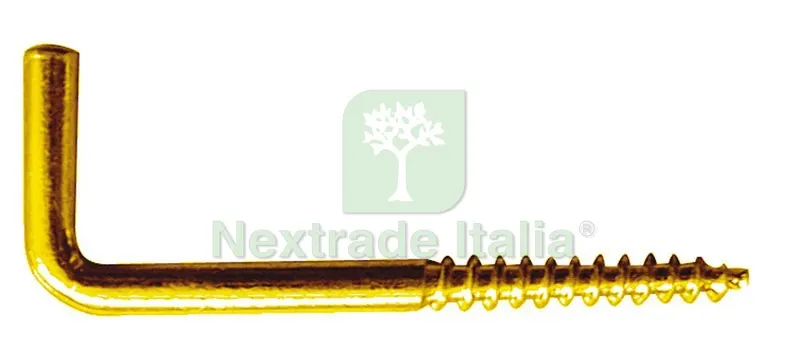 200CT Utilia RAMPINO A VITE In ottone lucido mm. 18x50 — Viti — rif. FERX.VIT17372 200CT Utilia RAMPINO A VITE In ottone lucido mm. 18x50 — Viti — rif. FERX.VIT17372