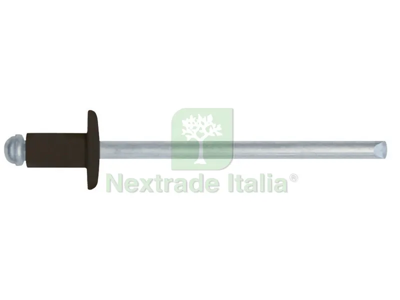 RIVETTO A STRAPPO IN ALLUMINIO TESTA DI MORO 500pz. mm.4,0x12 — Rivetti — rif. FERX.VIT30143