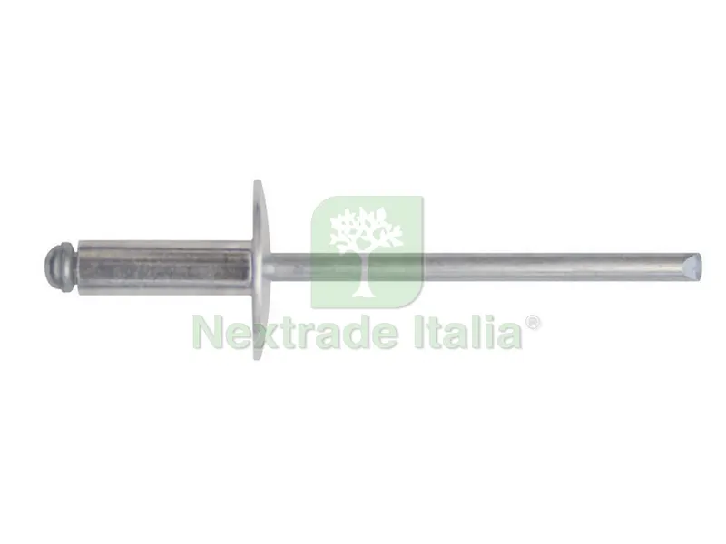 10CF RIVETTO A STRAPPO IN ALLUMINIO A TESTA LARGA 100pz. mm.4,0x11 — Rivetti — rif. FERX.VIT35504