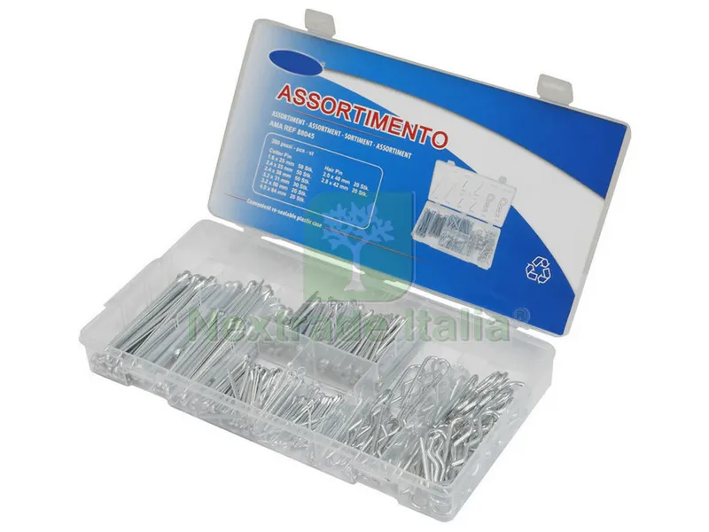 ASSORTIMENTO COPPIGLIE DI SICUREZZA 260 PEZZI — Scarichi e sifoni — rif. FERX.VIT40377