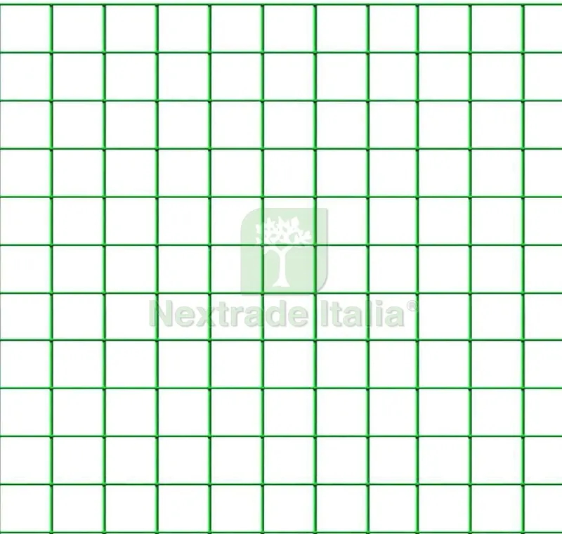RETE PER RECINZIONI PLAST. maglia mm.12x12 Ø filo mm.1,20 H cm.100 col. Verde — Reti e recinzioni — rif. FERX.VIT52734