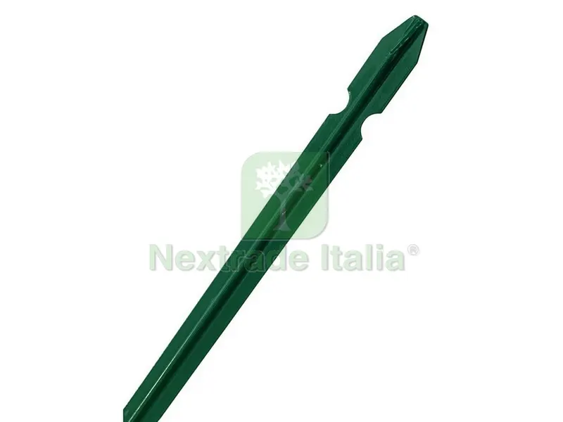 10PZ PALETTO PER RECINZIONI PLASTIFICATO VERDE H cm. 100 mm.30x30x2,7 — Pali e paletti — rif. FERX.VIT50538