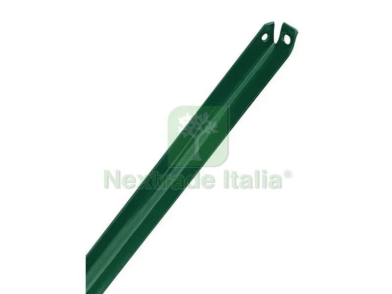 10PZ Saetta L per Recinzioni Plastificata Verde H cm. 200 mm.25x25x3 — Reti e recinzioni — rif. FERX.VIT50559 10PZ Saetta L per Recinzioni Plastificata Verde H cm. 200 mm.25x25x3 — Reti e recinzioni — rif. FERX.VIT50559