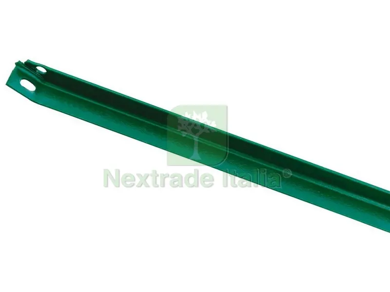 10PZ SAETTA PER RECINZIONI PLASTIFICATA VERDE H cm. 200 mm.25x25x3 — Reti e recinzioni — rif. FERX.VIT10546