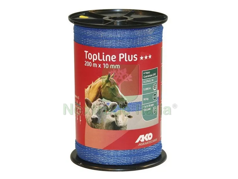 FETTUCCIA ELETTRIFICATA PER RECINTO TOPLINEPLUS BLU mt. 200 h. cm.1 fili 5 — Recinto elettrico — rif. FERX.VIT48055
