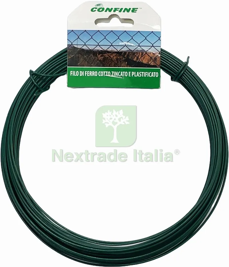 FILO DI FERRO COTTO ZINCATO E PLASTIFICATO Ø filo mm.1,40 mt. 20 — Reti e recinzioni — rif. FERX.VIT54042