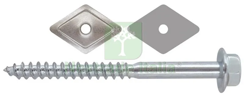 100CT VITE MORDENTE ZINCATA PER LEGNO TE CON RONDELLA mm. 6x120 — Bulloni, dadi e rondelle — rif. FERX.VIT4170 100CT VITE MORDENTE ZINCATA PER LEGNO TE CON RONDELLA mm. 6x120 — Bulloni, dadi e rondelle — rif. FERX.VIT4170