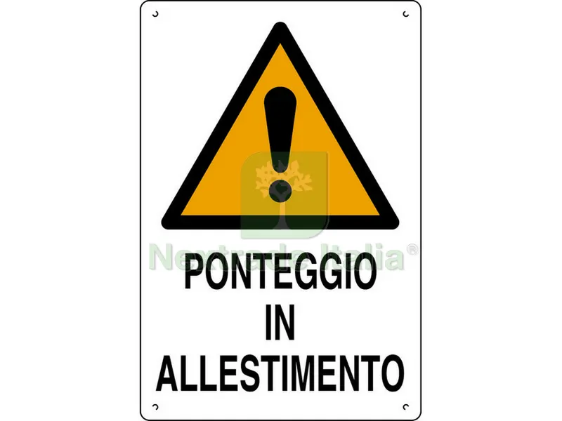 10PZ Cartello Segnaletico Ponteggio in Allestimento cm. 40x60 — Utensili e segnaletica — rif. FERX.VIT22828 10PZ Cartello Segnaletico Ponteggio in Allestimento cm. 40x60 — Utensili e segnaletica — rif. FERX.VIT22828