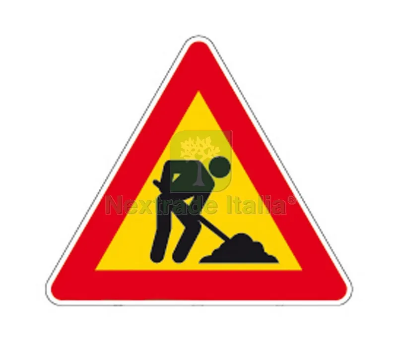 SEGNALE LAVORI FIGURA 383 - ART.31 cm. 90x78 — Raccordi in ghisa e figure — rif. FERX.VIT31054