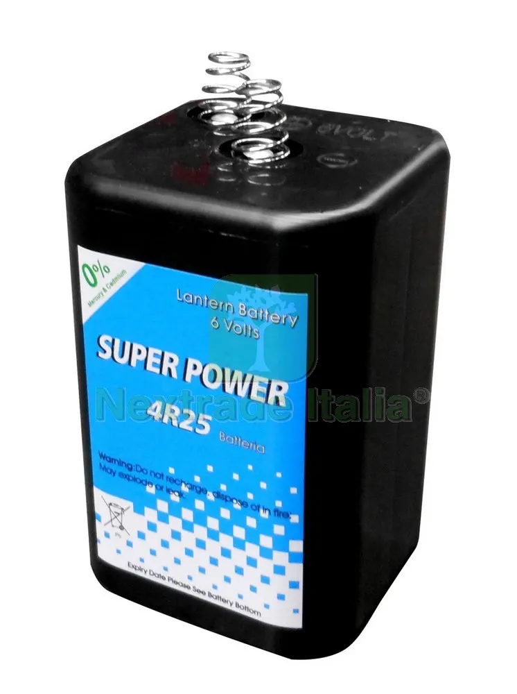 Batteria per Lampeggiatori da Cantiere 4R25 cm. 6,5x6,5x9,5 h — Illuminazione — rif. FERX.VIT31053 Batteria per Lampeggiatori da Cantiere 4R25 cm. 6,5x6,5x9,5 h — Illuminazione — rif. FERX.VIT31053