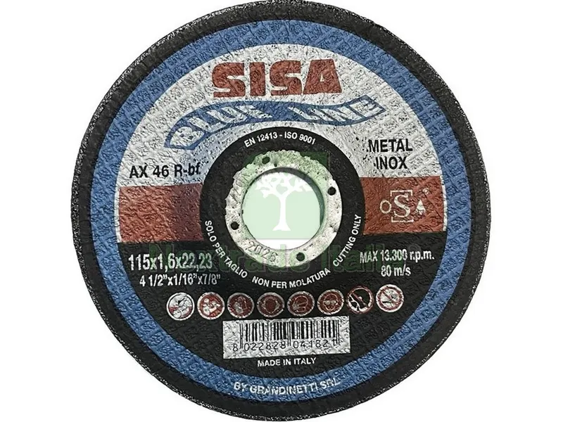 25PZ DISCO ABRASIVO CENTRO DEPRESSO per Inox Ø mm. 115x1,0x22 — Punte, frese e dischi — rif. FERX.VIT52647