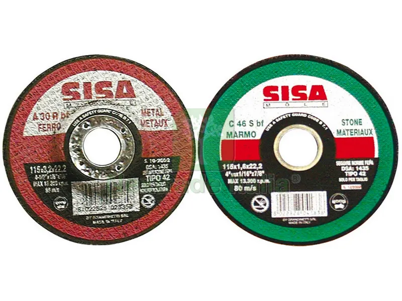 100PZ DISCO ABRASIVO PIANO per ferro Ø mm. 115x1,6x22,2 — Punte, frese e dischi — rif. FERX.VIT18784