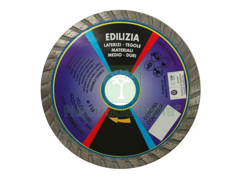 DISCO DIAMANTATO UNIVERSALE CORONA CONTINUA Ø mm. 115 — Punte, frese e dischi — rif. FERX.VIT9162