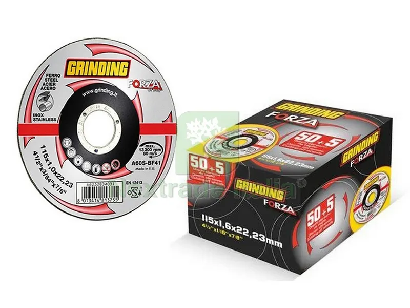 DISCO ABRASIVO FORZA Ø mm. 115x1,0x22,2 50 DISCHI+5 OMAGGIO — Punte, frese e dischi — rif. FERX.VIT49411