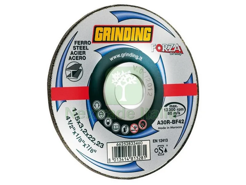25PZ DISCO ABRASIVO CENTRO DEPRESSO FORZA per ferro Ø mm. 230x3,2x22,23 — Punte, frese e dischi — rif. FERX.VIT46974