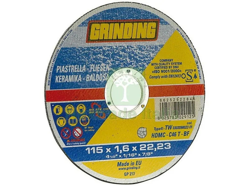 25PZ DISCO ABRASIVO PIANO PER EDLIZIA Ø mm. 230x1,9x22,23 — Punte, frese e dischi — rif. FERX.VIT52637