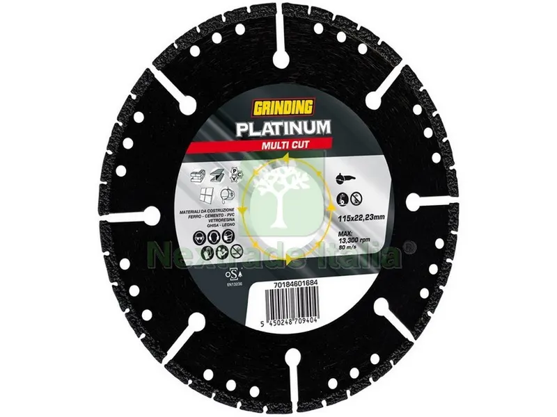 DISCO DIAMANTATO ELETTRODEOSTO PLATINUM MULTI-CUT Ø mm. 115x2,5x22,23 — Punte, frese e dischi — rif. FERX.VIT52651