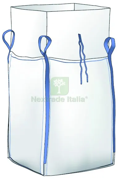 Sacco BIG BAG Caramella di Carico/Fondo Chiuso Capacità kg. 1.500 cm. 90x90x120 h — Protezione piante e sementi — rif. FERX.VIT58965