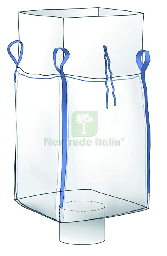 Sacco BIG BAG Caramella con Valvola di Scarico Capacità kg. 1.000 cm. 90x90x120 h — Rubinetti e valvole — rif. FERX.VIT60101 Sacco BIG BAG Caramella con Valvola di Scarico Capacità kg. 1.000 cm. 90x90x120 h — Rubinetti e valvole — rif. FERX.VIT60101