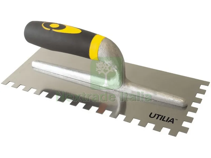 5PZ Frattazzo Dentato a Destra MOD. USA cm. 12x28 Dentatura mm.10x10 — Utensili muratura — rif. FERX.VIT51051