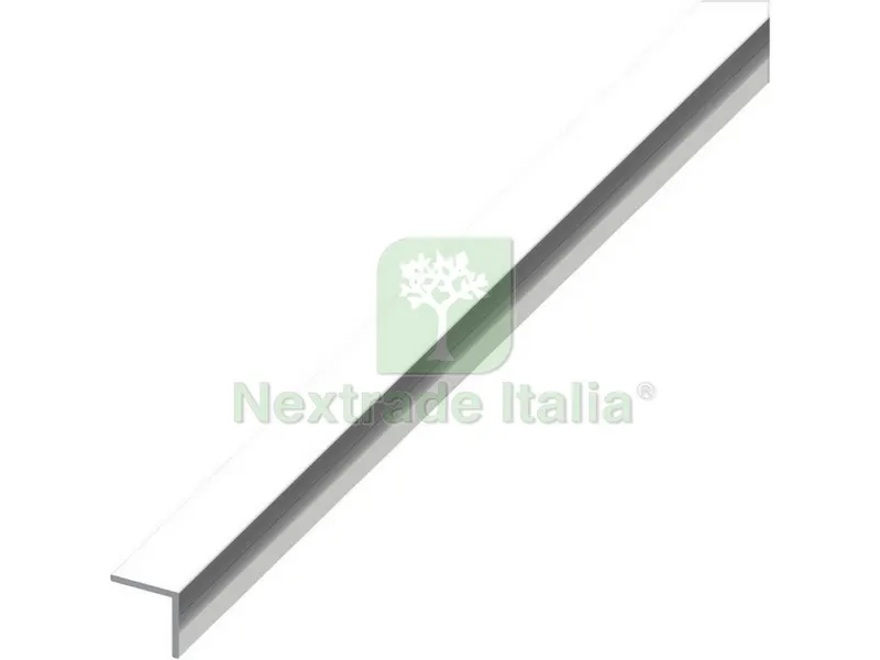 5PZ PROFILO ANGOLARE ALLUMINIO Argento Cromato mm. 10x10x1 mt. 2 — Profili e angolari decorativi — rif. FERX.VIT53639 5PZ PROFILO ANGOLARE ALLUMINIO Argento Cromato mm. 10x10x1 mt. 2 — Profili e angolari decorativi — rif. FERX.VIT53639