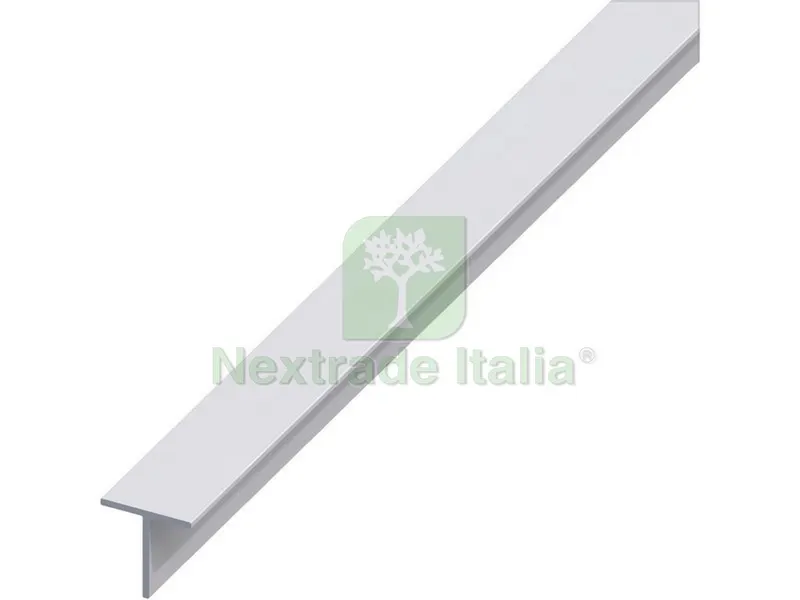 5PZ PROFILO A T ALLUMINIO Argento Satinato mm. 15x15x1,5 mt. 1 — Isolanti e reti — rif. FERX.VIT53618