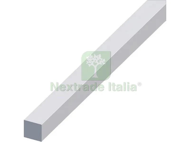 5PZ PROFILO BARRA QUADRATA ALLUMINIO Argento Satinato mm. 10x10 mt. 1 — Isolanti e reti — rif. FERX.VIT53617