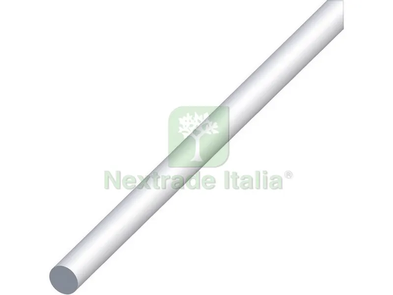 5PZ PROFILO BARRA TONDA ALLUMINIO Argento Satinato Ø mm. 6 mt. 1 — Lamiere, lastre e piastre — rif. FERX.VIT53593