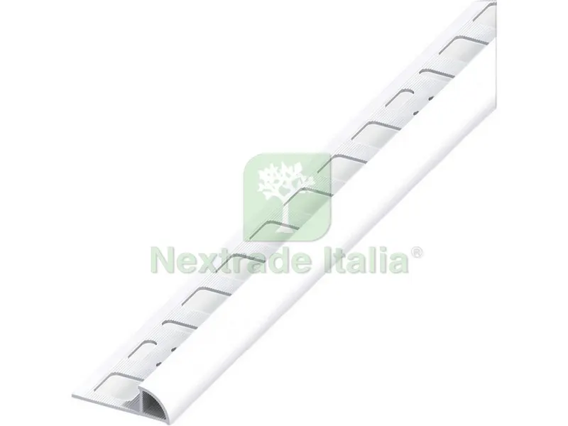5PZ PROFILO AD ANGOLO JOLLY PVC Bianco Brillante mm. 8x2,5 mt. — Isolanti e reti — rif. FERX.VIT53689