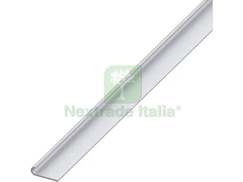 5PZ PROFILO PER BORDI UNGHIETTA ALLUMINIO Argento Satinato mm. 18x5,8x1 mt. 2 — Isolanti e reti — rif. FERX.VIT53621