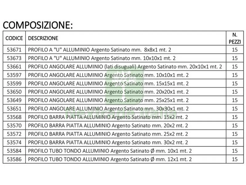 Espositore Profili Alluminio Satinato 210 Pezzi cm. 200 — Materiale promozionale e POP — rif. FERX.VIT54591 — foto 3 Espositore Profili Alluminio Satinato 210 Pezzi cm. 200 — Materiale promozionale e POP — rif. FERX.VIT54591 — foto 3