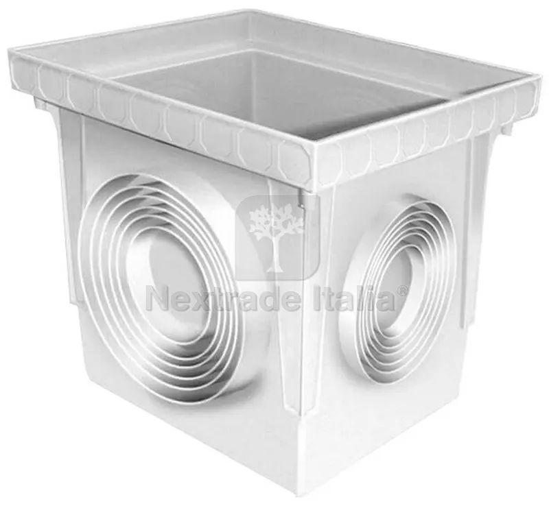 POZZETTO SINGOLO IN PLASTICA SENZA COPERCHIO cm. 30x30x29,2 h — Scarichi e sifoni — rif. FERX.VIT49873 POZZETTO SINGOLO IN PLASTICA SENZA COPERCHIO cm. 30x30x29,2 h — Scarichi e sifoni — rif. FERX.VIT49873