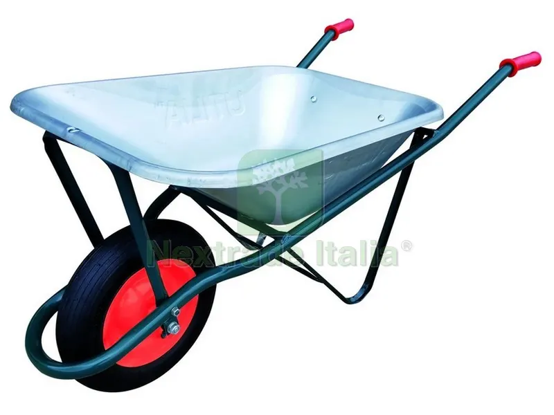 CARRIOLA CON VASCA IN LAMIERA ZINCATA LT. 70 — Lamiere, lastre e piastre — rif. FERX.VIT46674