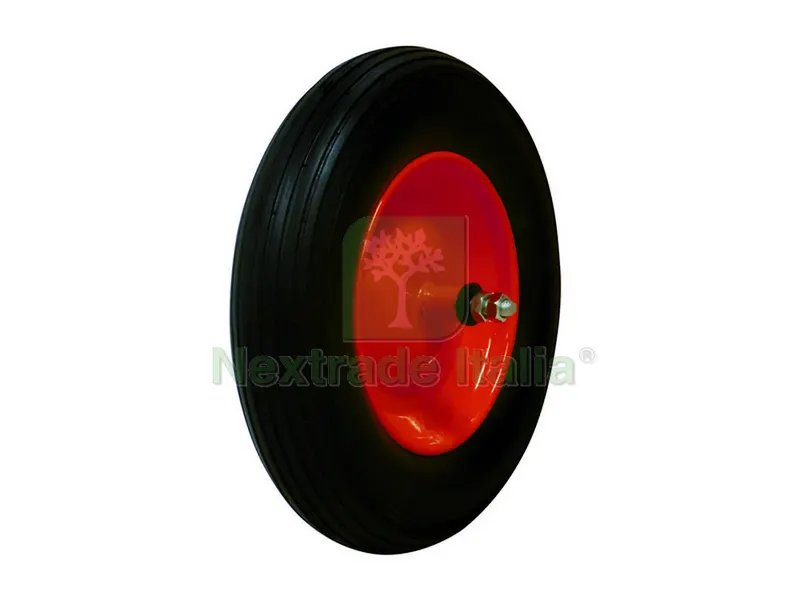 Ruota Piena x Carriola MIS.3.50x8 Perno CM.21/ASSE CM.15,5 — Attrezzi da giardino — rif. FERX.VIT37127 Ruota Piena x Carriola MIS.3.50x8 Perno CM.21/ASSE CM.15,5 — Attrezzi da giardino — rif. FERX.VIT37127