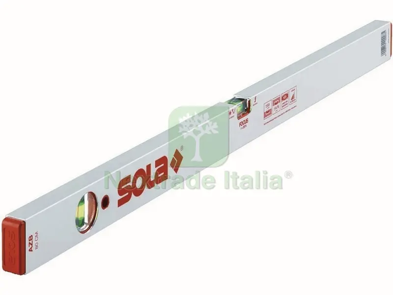 LIVELLA AZB 50 2 BOLLE IN ALLUMINIO col. Grigio cm. 50 — Misurazione e taglio manuale — rif. FERX.VIT52475