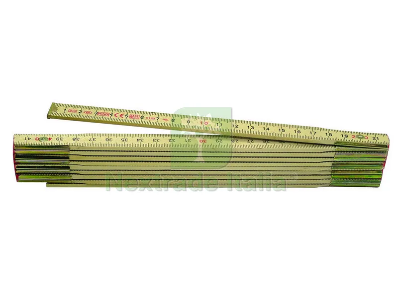 12PZ DOPPIOMETRO IN LEGNO NATURALE lunghezza mt.2 — Misurazione e taglio manuale — rif. FERX.VIT8851 12PZ DOPPIOMETRO IN LEGNO NATURALE lunghezza mt.2 — Misurazione e taglio manuale — rif. FERX.VIT8851