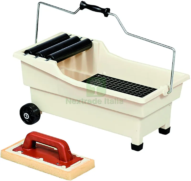 Vaschetta Lavapavimenti Pulirapid 2 RUOTE-2 PIEDI-3 Rulli lt. 20 — Casalinghi e organizzazione — rif. FERX.VIT56634