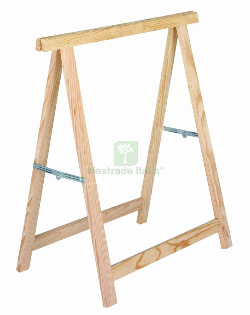 Cavalletto Richiudibile in Legno di Pino Profilo mm. 17x40 - cm. 73,5x37x74 h - kg. 400 — Tempo libero outdoor — rif. FERX.VIT58929