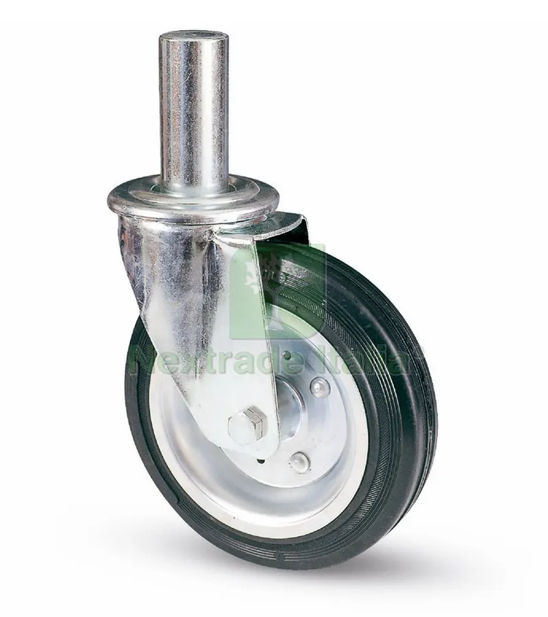 RUOTA GIREVOLE PER PONTEGGI art.80BI mm.200-perno mm.40x190 — Ruote e rotelle — rif. FERX.VIT26964
