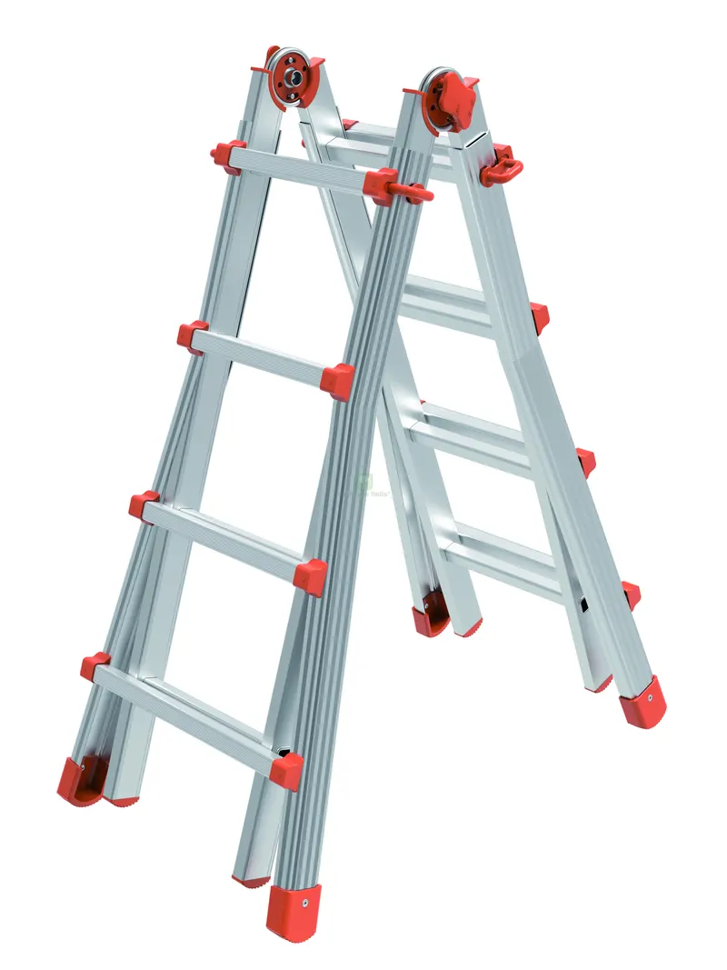 SCALA TELESCOPICA IN ALLUMINIO SQUADRA PIU' Gradini N°6+6 H max cm. 630 — Scale e sgabelli — rif. FERX.VIT59383