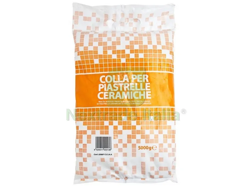 4PZ COLLA PER PIASTRELLE kg. 5 — Cemento, malte e collanti edili — rif. FERX.VIT49630 4PZ COLLA PER PIASTRELLE kg. 5 — Cemento, malte e collanti edili — rif. FERX.VIT49630