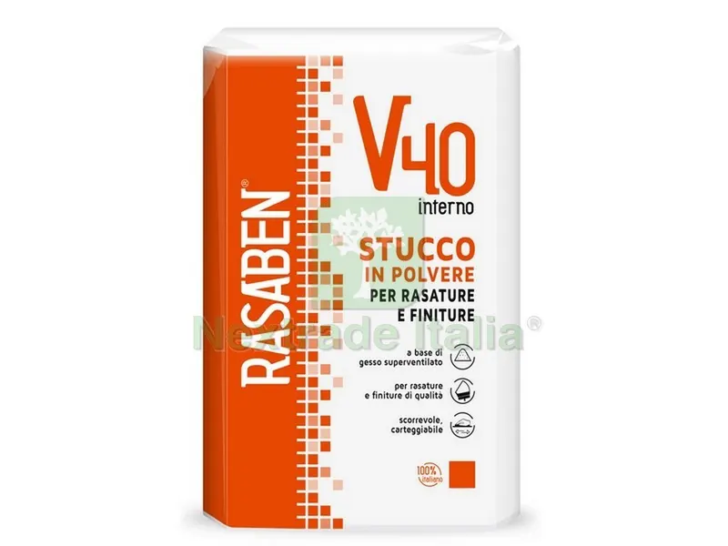 STUCCO IN POLVERE PER INTERNI V40 kg.20 — Stucchi e rasanti — rif. FERX.VIT46393