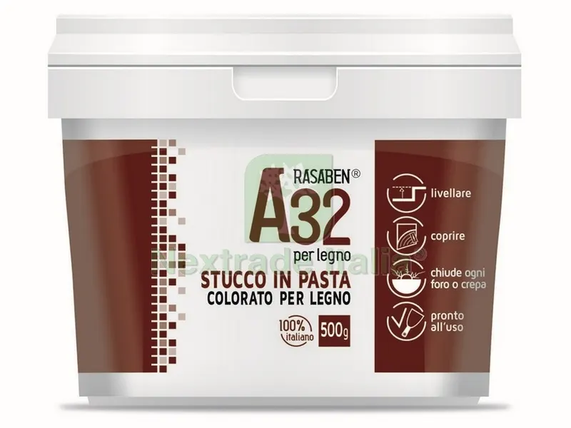 12PZ STUCCO IN PASTA COLORATO PER LEGNO A32 PINO kg. 0,500 — Stucchi e rasanti — rif. FERX.VIT46360