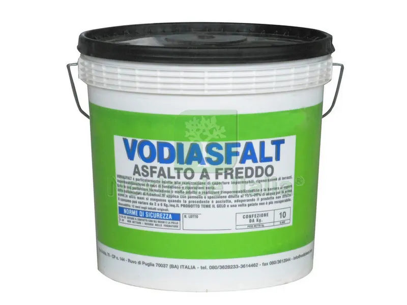 ASFALTO A FREDDO VODIASFALT kg.10 — Materiali e teli da cantiere — rif. FERX.VIT37786 ASFALTO A FREDDO VODIASFALT kg.10 — Materiali e teli da cantiere — rif. FERX.VIT37786
