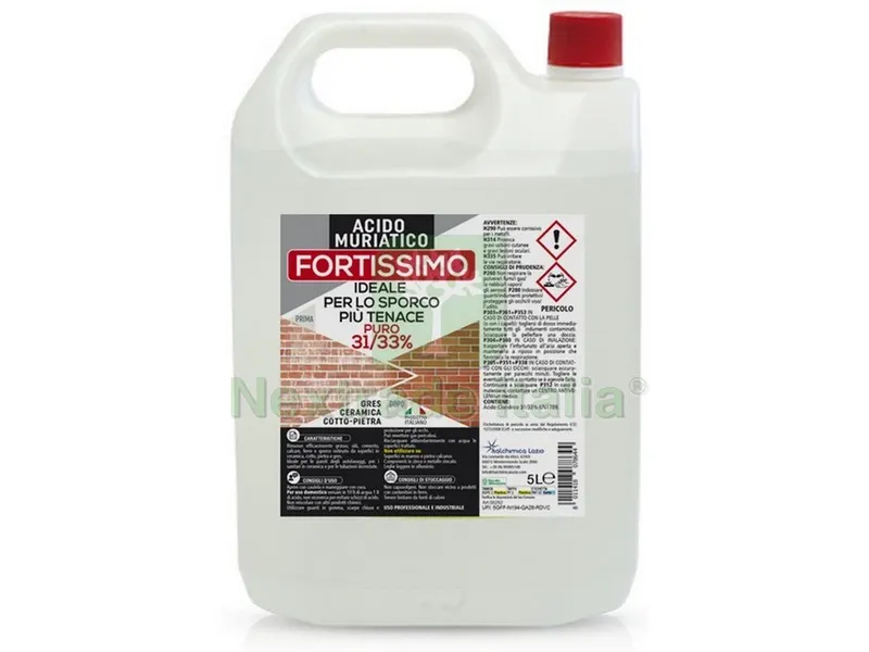 4PZ ACIDO CLORIDRICO MURIATICO 33% lt. 5 — Accessori bagno — rif. FERX.VIT52188
