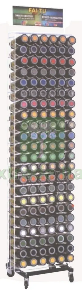 Espositore Vernice Spray 132 Posti cm. 40x40x200 h — Bombolette e vernici spray — rif. FERX.VIT34663 Espositore Vernice Spray 132 Posti cm. 40x40x200 h — Bombolette e vernici spray — rif. FERX.VIT34663