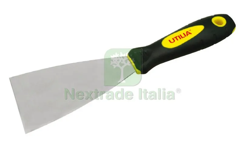 12PZ SPATOLA PER STUCCO INOX MOD. CLASSICO MANICO IN GOMMA mm. 80 — Spatole e attrezzi per stesura — rif. FERX.VIT21706 12PZ SPATOLA PER STUCCO INOX MOD. CLASSICO MANICO IN GOMMA mm. 80 — Spatole e attrezzi per stesura — rif. FERX.VIT21706