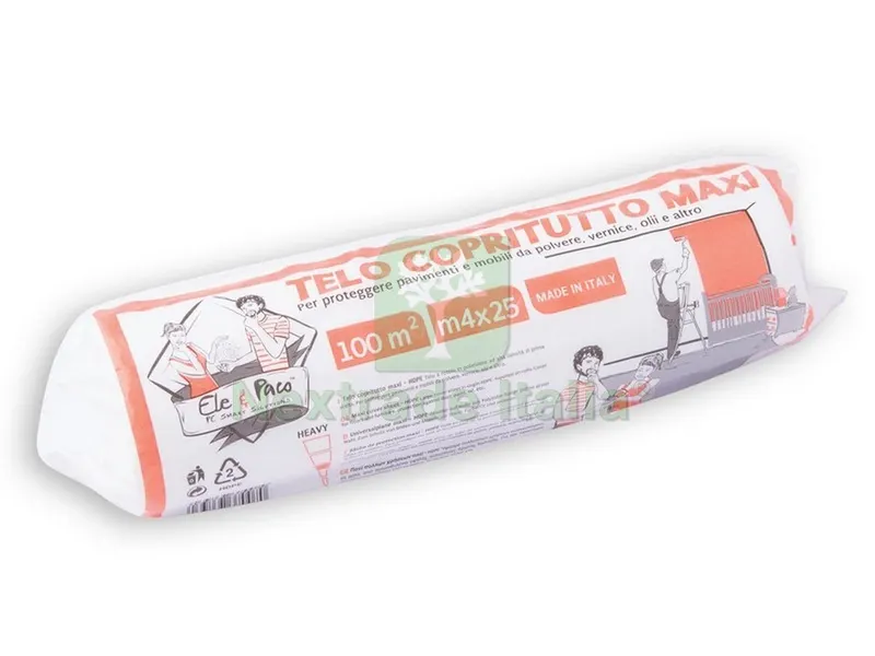 20PZ TELO COPRITUTTO MAXI gr. 670 mq. 100 (4x25) — Teli e film di protezione — rif. FERX.VIT43452 20PZ TELO COPRITUTTO MAXI gr. 670 mq. 100 (4x25) — Teli e film di protezione — rif. FERX.VIT43452