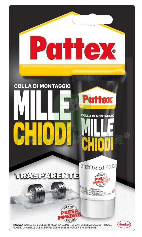 Colla Pattex Mille Chiodi Trasparente gr. 40 — Chiodi e graffe — rif. FERX.VIT38419
